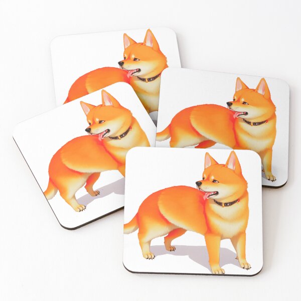 Item preview, semi realistic painting of a cute fluffy shiba inu dog designed and sold by Pinghing.