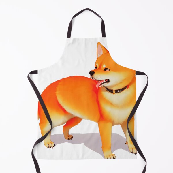 Item preview, semi realistic painting of a cute fluffy shiba inu dog designed and sold by Pinghing.
