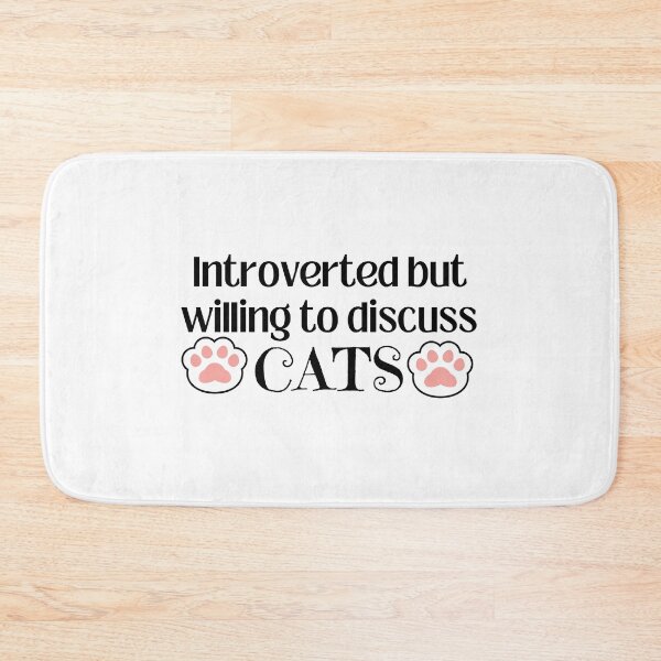 Item preview, Introverted but willing to discuss Cats T-shirt  designed and sold by Nerdygirlteez.