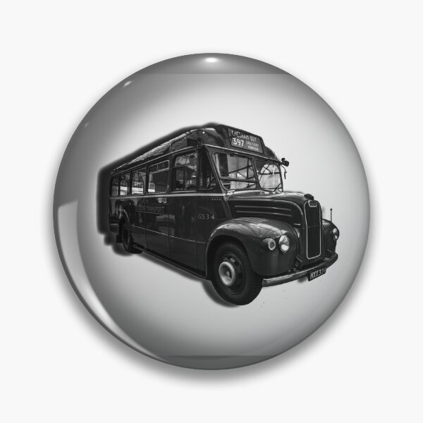 Item preview, Monochrome version of the Green Bus from The London bus museum designed and sold by CrystalsArtPaws.