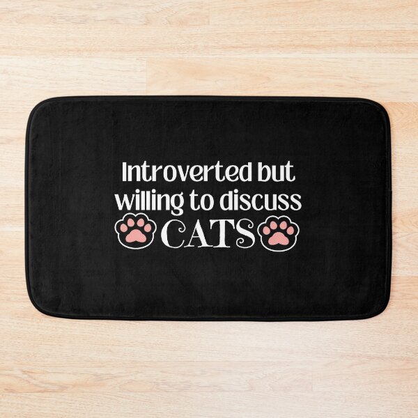 Item preview, Introverted but willing to discuss Cats T-shirt  designed and sold by Nerdygirlteez.