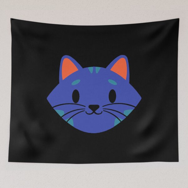Item preview, Blue Cat Pet Animal Art Design Draw Street Art designed and sold by BK-Fishing.