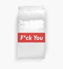 'F You' Logo Duvet Cover