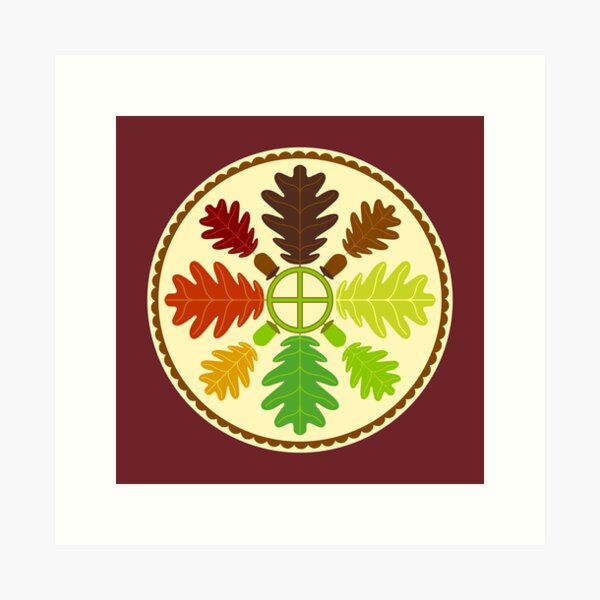 Item preview, Mighty Oak Folk Art Hex Sign  designed and sold by studiogooz.