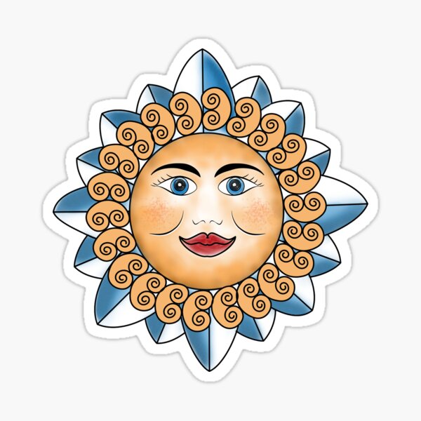 Sicilian Sun Sticker