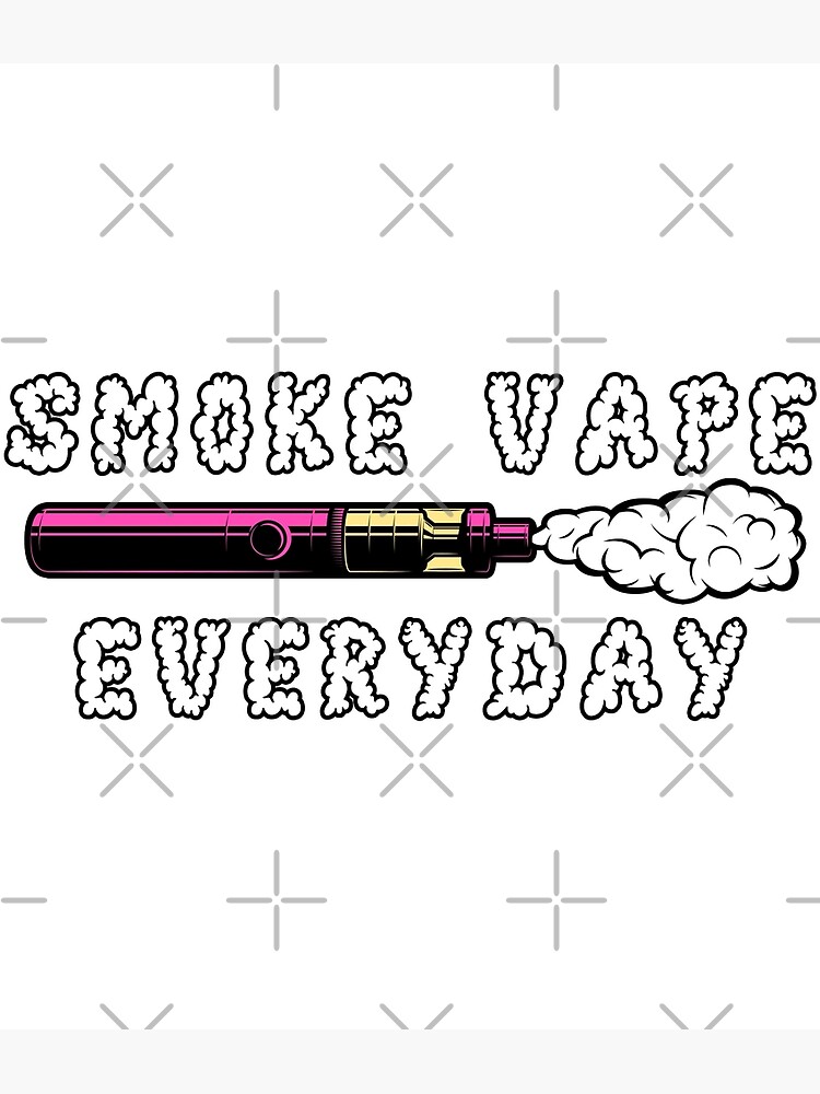 "Smoke Vape everyday Pink vape pen illustration" Poster for Sale by