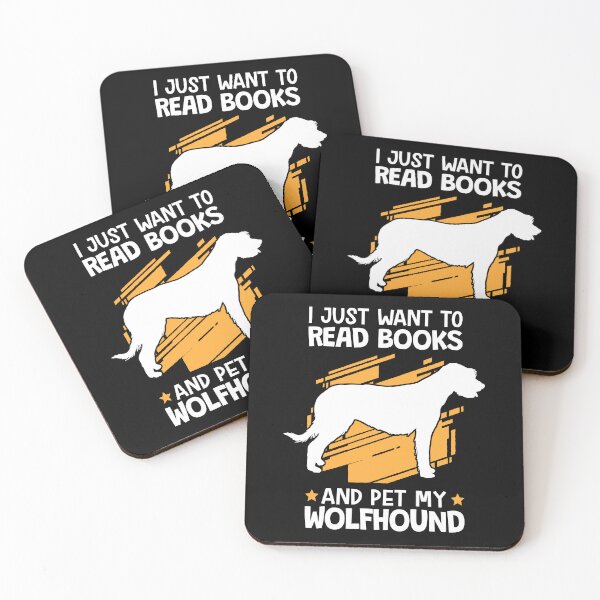 Item preview, Reading books and petting Irish wolfhound designed and sold by madgrfx.