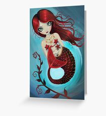Ruby Big Eye Mermaid by Molly Harrison Greeting Card