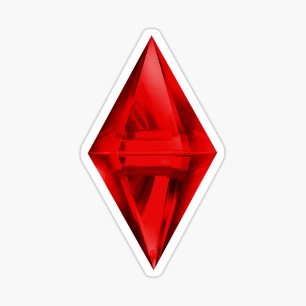 Red Sims Diamond Plumbob Sticker By Xinoni Redbubble