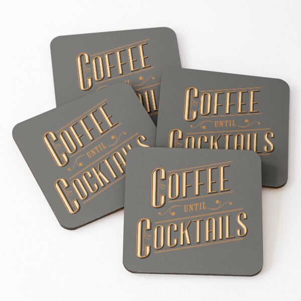 Item preview, Coffee Until Cocktails Quote, Vintage Typography, Coffee Lovers designed and sold by vincitdesignco.
