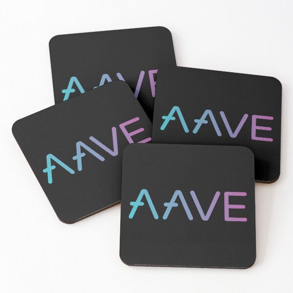 Item preview, Aave AAVE Crypto Altcoin - Clean Gradient Text Logo designed and sold by CryptoMoods.