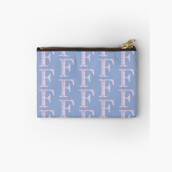 Artikelvorschau, Initiale F Rosenquarz und Serenity Pink Blau Wellenlinien entworfen und verkauft von theartofvikki.
