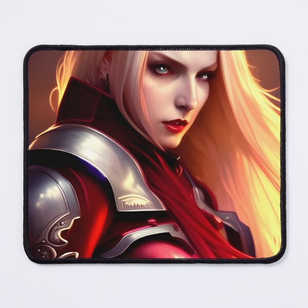 Item preview, Beautiful Blonde Vampire Warrior Red Armor Dark Artwork designed and sold by Eliteijr.