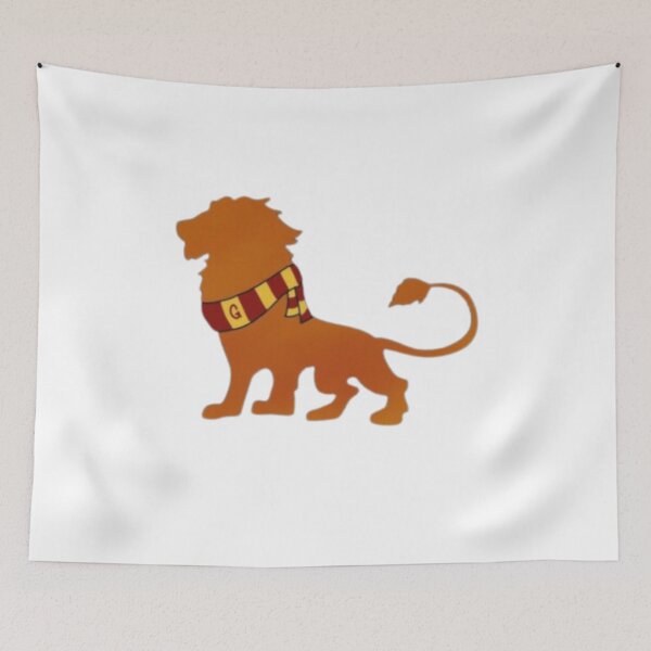 Item preview, Lion in a G red and yellow scarf designed and sold by PottersArt.