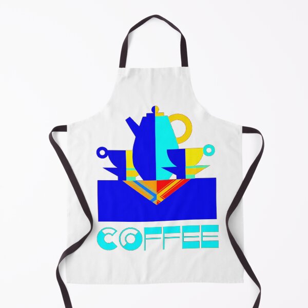 Item preview, Retro coffee print in blue multi designed and sold by LaylaEvans1.