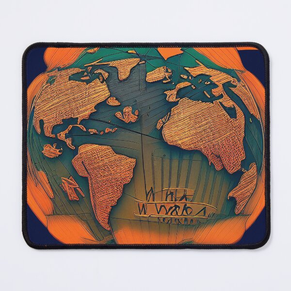 Item preview, Map of the World - Wooden Surreal Map of Earth designed and sold by artayki.