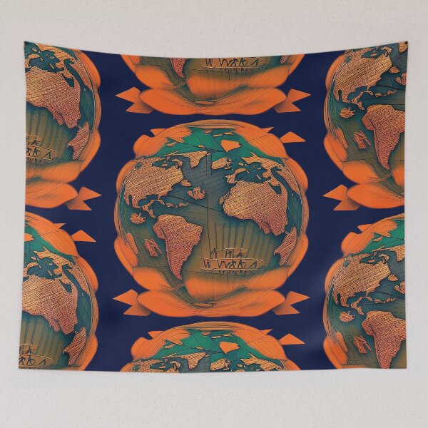 Item preview, Map of the World - Wooden Surreal Map of Earth designed and sold by artayki.
