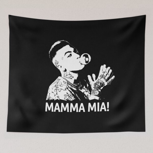 Item preview, Sfera Ebbasta Fan Art Mamma Mia designed and sold by TheNumericSpirit.