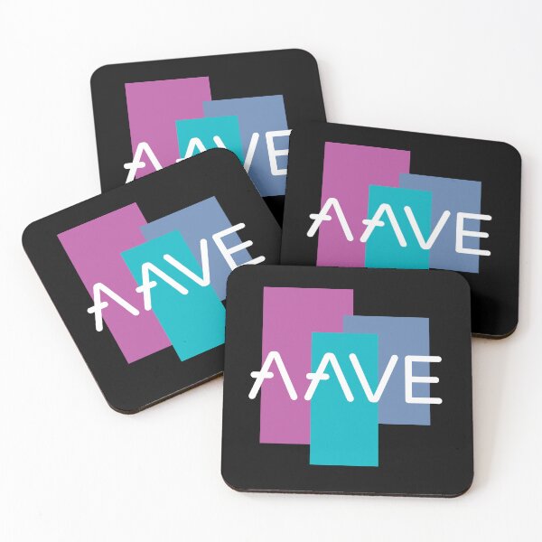 Item preview, Aave AAVE Crypto Altcoin - Abstract Colourful Forms designed and sold by CryptoMoods.