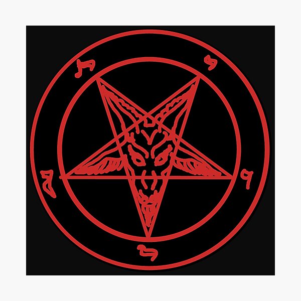 Red Baphomet Photographic Print