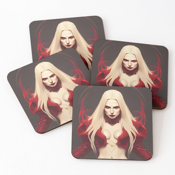 Item preview, Beautiful Blonde Vampire Warrior Red Armor Dark Artwork designed and sold by Eliteijr.