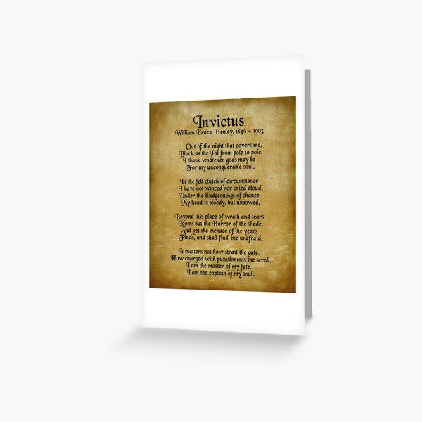 Item preview, Invictus, Ernest Henley poem on parchment designed and sold by Irisangel.