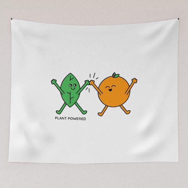 Item preview, Copy of Plant Powered - vegetarian - orange designed and sold by maura41.