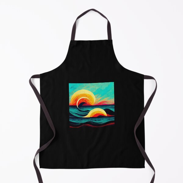 Item preview, Sunburst Waves Ocean Popart Beach Decoration Art Gift designed and sold by LADistrictGarb.