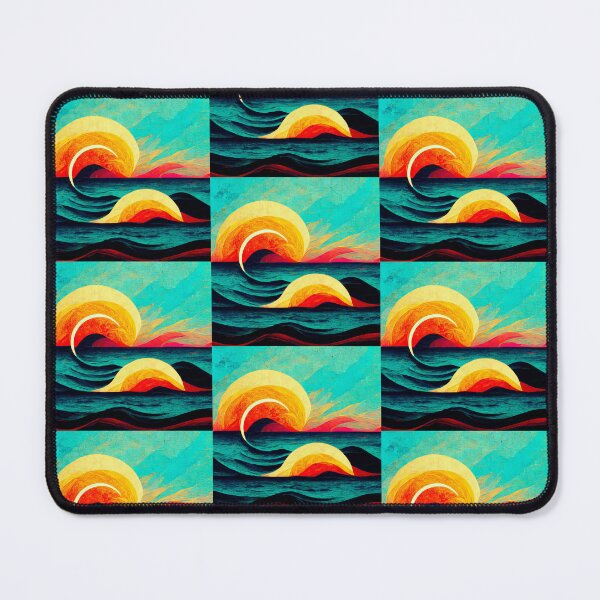 Item preview, Sunburst Waves Ocean Popart Beach Decoration Art Gift designed and sold by LADistrictGarb.