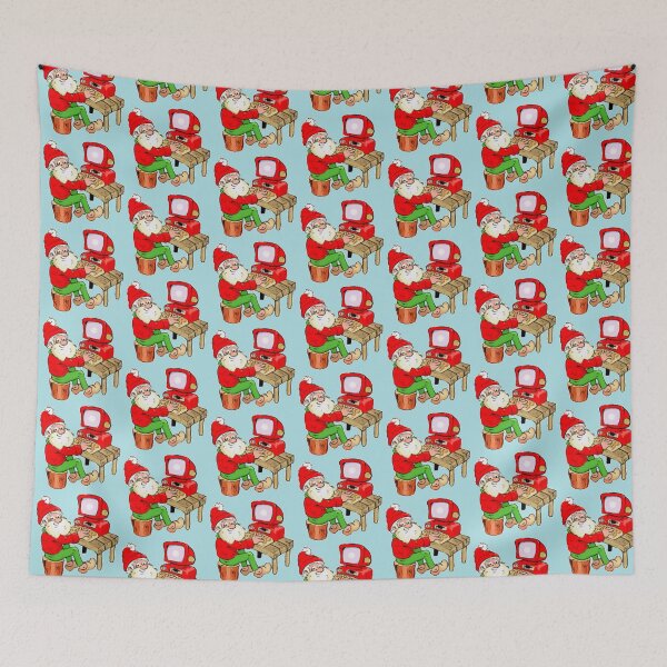 Item preview, Santa Claus On Computer designed and sold by MurphyMorganGifts.