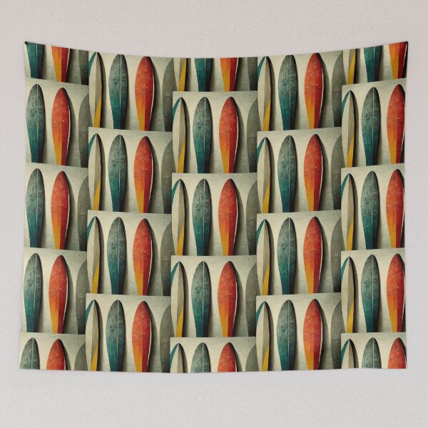 Item preview, Bauhaus Retro Vintage Surfboards Beach Decoration Art Gift designed and sold by LADistrictGarb.