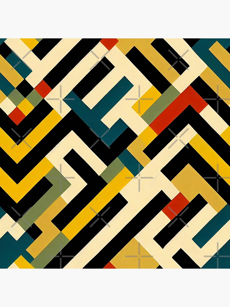 "Mid century modern geometric pattern" Poster for Sale by