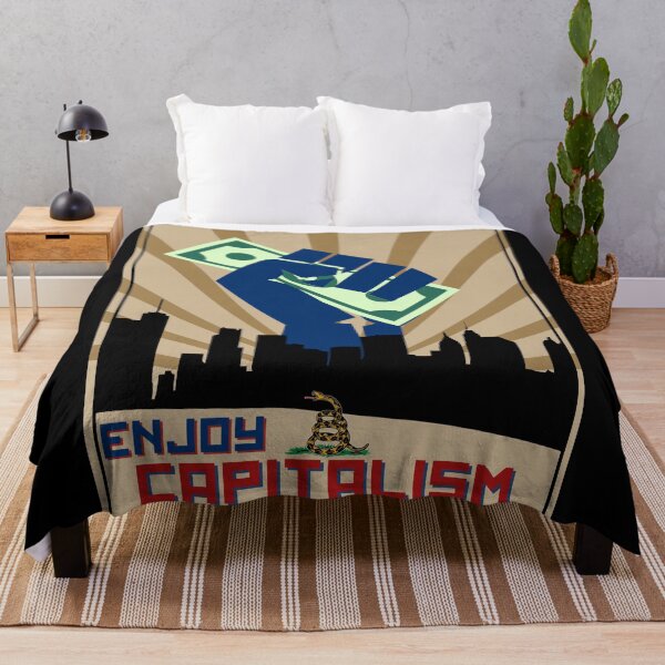 Item preview, Enjoy Capitalism, communism propaganda parody, dont tread on me blue designed and sold by T-Look.