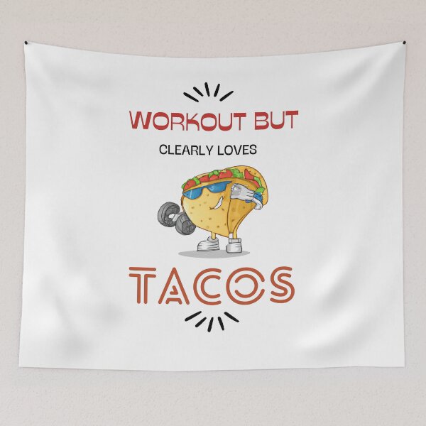 Item preview, Workout But Clearly Loves Tacos For Workout Lovers And Taco Lovers Taco Lifting Barbell designed and sold by CandyDroidMerch.