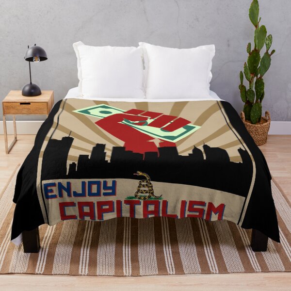 Item preview, Enjoy Capitalism, communism propaganda parody, dont tread on me red designed and sold by T-Look.