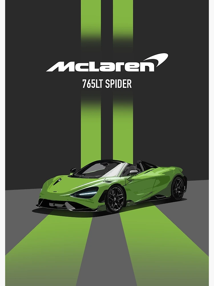 Mclaren 600Lt Spider Lime Green Sports Car Wall Art Home Decor - POSTER  20x30