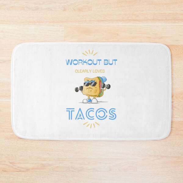 Item preview, Blue Funny Workout But Clearly Loves Tacos For Workout Lovers And Taco Lovers Taco Lifting Barbell designed and sold by CandyDroidMerch.