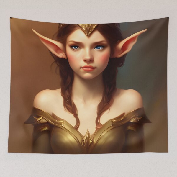 Item preview, Cute Fantasy Elf Princess Green and Gold designed and sold by Eliteijr.