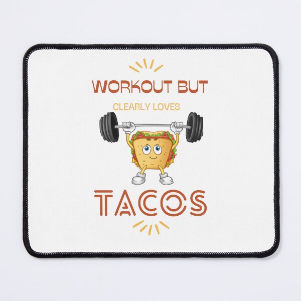 Item preview, Red Funny Workout But Clearly Loves Tacos For Workout Lovers And Taco Lovers Taco Lifting Barbell designed and sold by CandyDroidMerch.