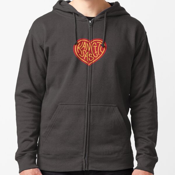 Love KC (red x yellow) Zipped Hoodie