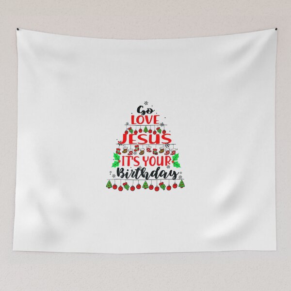 Item preview, Go Jesus It's Your Birthday Christmas Tree ornaments Lights Premium_2 designed and sold by TGMerwin.
