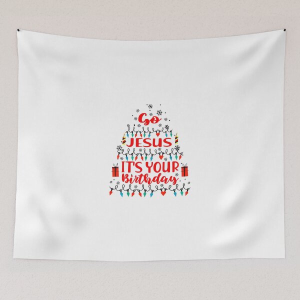 Item preview, Go Jesus It's Your Birthday Christmas Tree ornaments Lights designed and sold by TGMerwin.