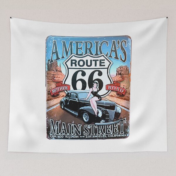 Item preview, T-Shirt with Antique and Rusty Plate America's route 66 Main Street  designed and sold by cordmarcos.