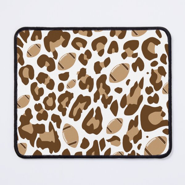 Item preview, Leopard Print with Footballs - Brown Football Leopard Print Pattern designed and sold by gjsart.