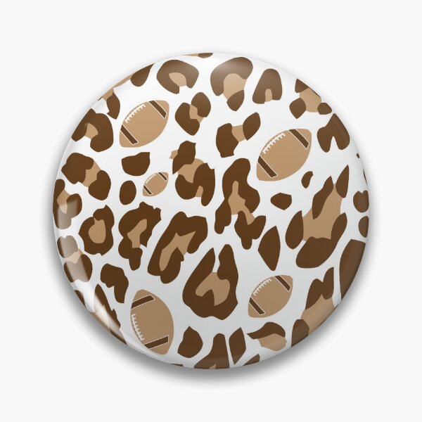 Item preview, Leopard Print with Footballs - Brown Football Leopard Print Pattern designed and sold by gjsart.