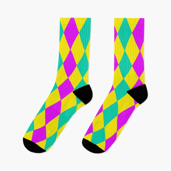 Item preview, Teal, Purple Yellow Mardi Gras Diamond Harlequin Pattern designed and sold by Deborah Camp.