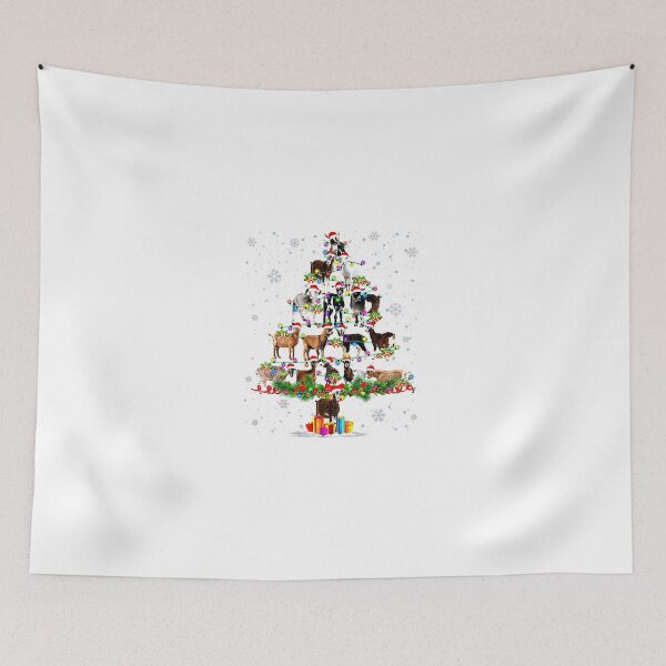 Item preview, Goat Santa Christmas Tree Goat Santa Light Snow Xmas Pajama_3 designed and sold by TGMerwin.