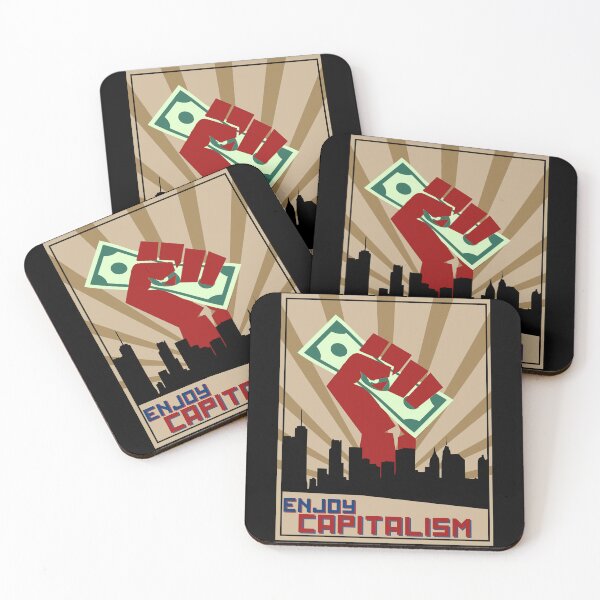 Item preview, Enjoy Capitalism, communism propaganda parod red designed and sold by T-Look.