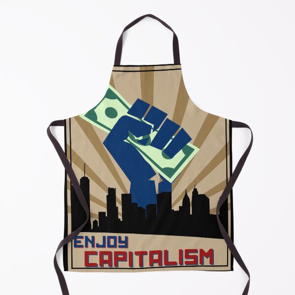 Item preview, Enjoy Capitalism, communism propaganda parody blue designed and sold by T-Look.