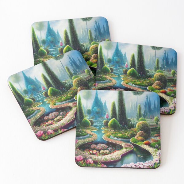 Item preview, Magical Water Garden, Fairy Realm, Imagination Art designed and sold by SunDoor Art.